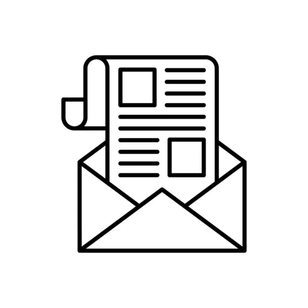 ไอคอนจดหมายข าวในเวกเตอร โลโกไทป — ภาพเวกเตอร์สต็อก