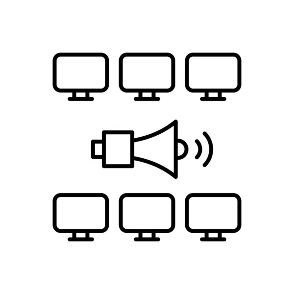 Icône Multi Screen Marketing Vecteur Logotype — Image vectorielle