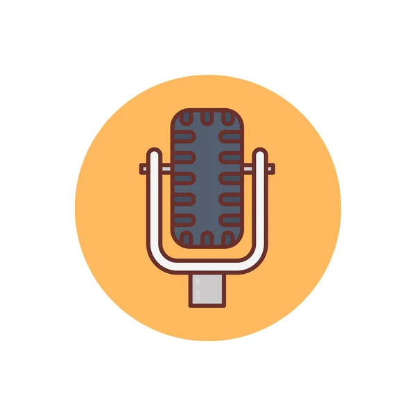 Ícone Podcast Vetor Logotipo —  Vetores de Stock