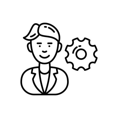 İş Destek ikonu vektör olarak. Logotype