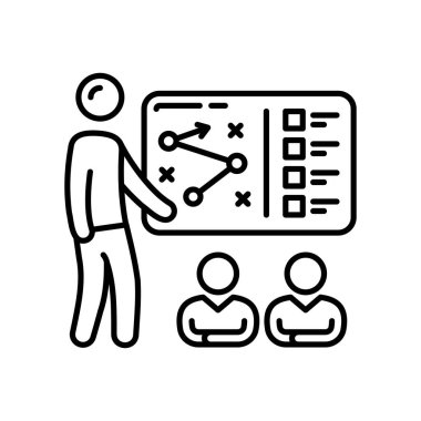 Vektör olarak sunum simgesi. Logotype