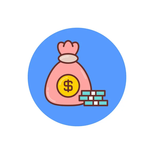 Stack Money Icon Vector Logotype — Διανυσματικό Αρχείο