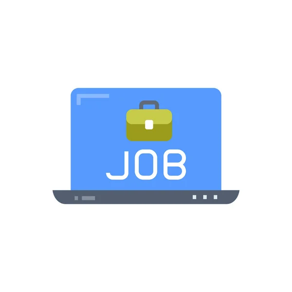 Online Job Symbol Vektor Logotyp — Stockvektor