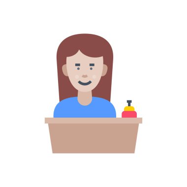 Vektör olarak resepsiyonist simgesi. Logotype