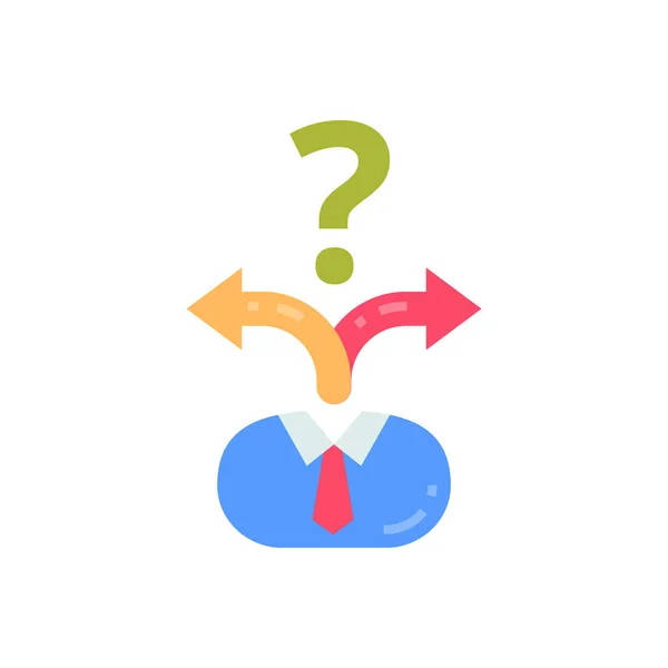 Confusion Decision Making Icon Vector Logotype — Διανυσματικό Αρχείο