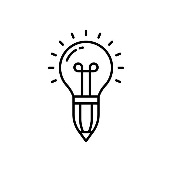 Idea Creativa Icona Vettore Logotipo — Vettoriale Stock