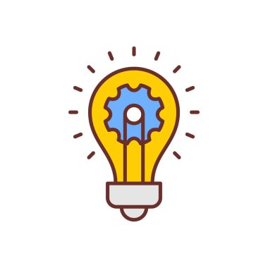 Vektör içinde fikir geliştirme simgesi. Logotype