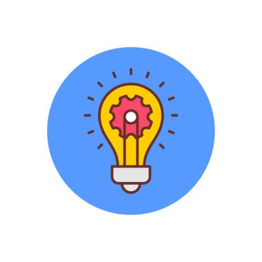 Vektör içinde fikir geliştirme simgesi. Logotype