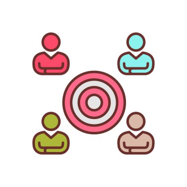 Hedef grup simgesi vektörde. Logotype