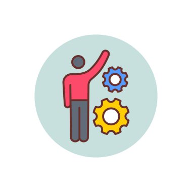 Vektör içinde işlem simgesi. Logotype