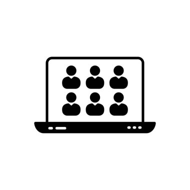 Vektör olarak video konferans simgesi. Logotype