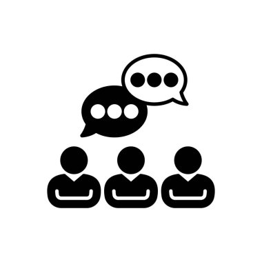 Vektör içinde tartışma simgesi. Logotype