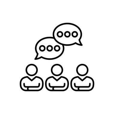 Vektör içinde tartışma simgesi. Logotype