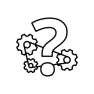 Soru Ayarları vektör simgesi. Logotype