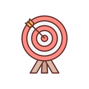 Hedef Tahta simgesi vektörde. Logotype