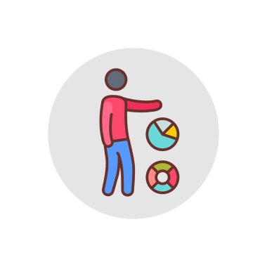 İş Raporu simgesi vektörde. Logotype