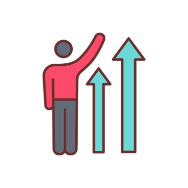 Vektör olarak büyüme simgesi. Logotype