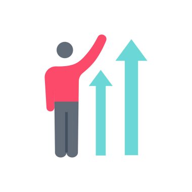 Vektör olarak büyüme simgesi. Logotype