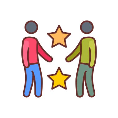 Vektör içinde işbirliği simgesi. Logotype