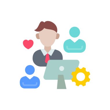 Takım çalışması simgesi vektörde. Logotype