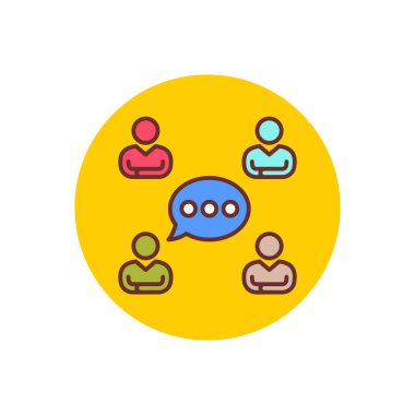 Takım İletişim ikonu vektör olarak. Logotype