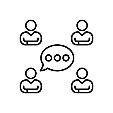 Takım İletişim ikonu vektör olarak. Logotype