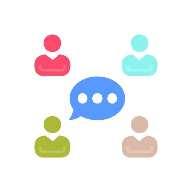 Takım İletişim ikonu vektör olarak. Logotype