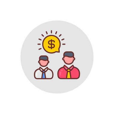 Vektör olarak İş Konuşmaları simgesi. Logotype