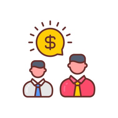 Vektör olarak İş Konuşmaları simgesi. Logotype