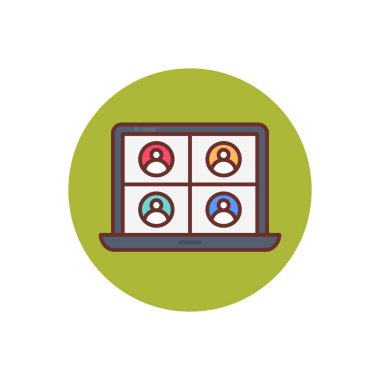 Vektör olarak konferans simgesi. Logotype