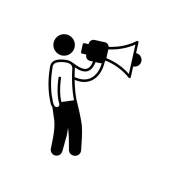 Vektör olarak duyuru simgesi. logotype