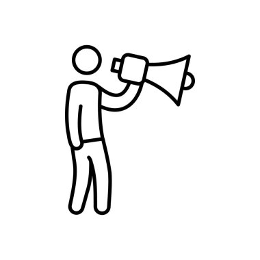 Vektör olarak duyuru simgesi. logotype