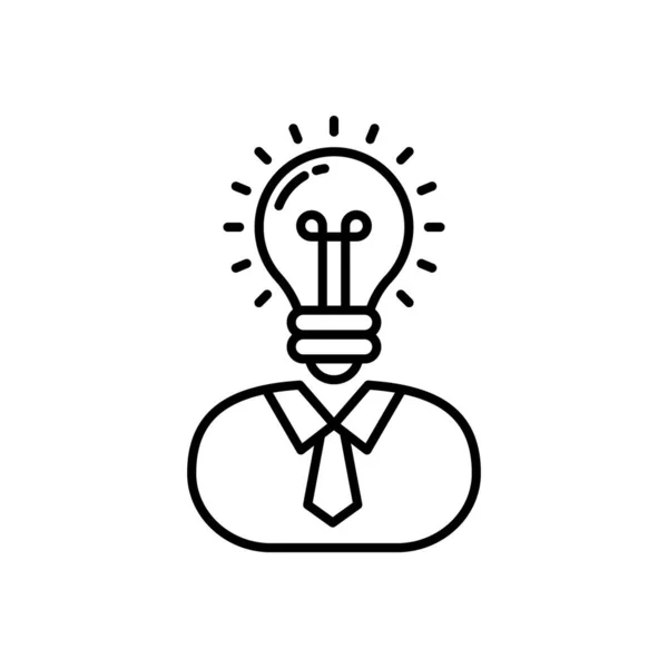 Icona Del Brainstorming Nel Vettore Logotipo — Vettoriale Stock