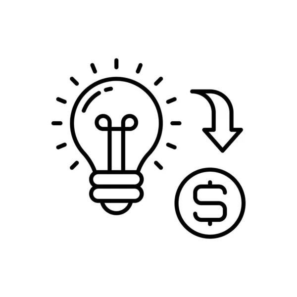 Idea Make Money Icon Vector Logotype — Vetor de Stock