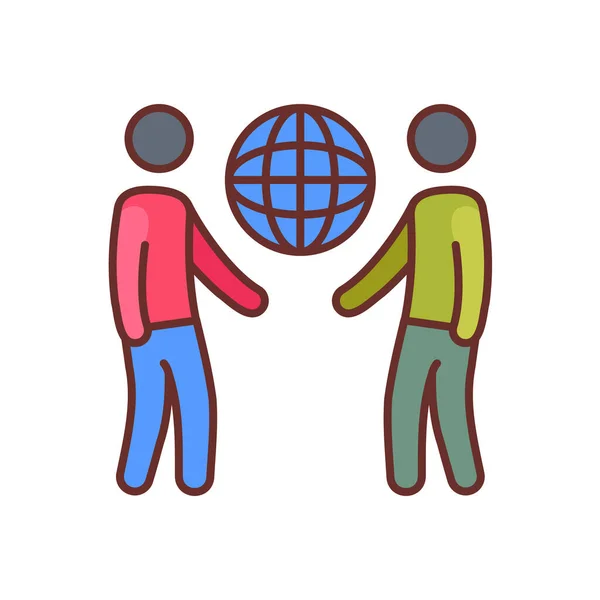 Εικονίδιο Global Business Στο Διάνυσμα Λογότυπο — Διανυσματικό Αρχείο