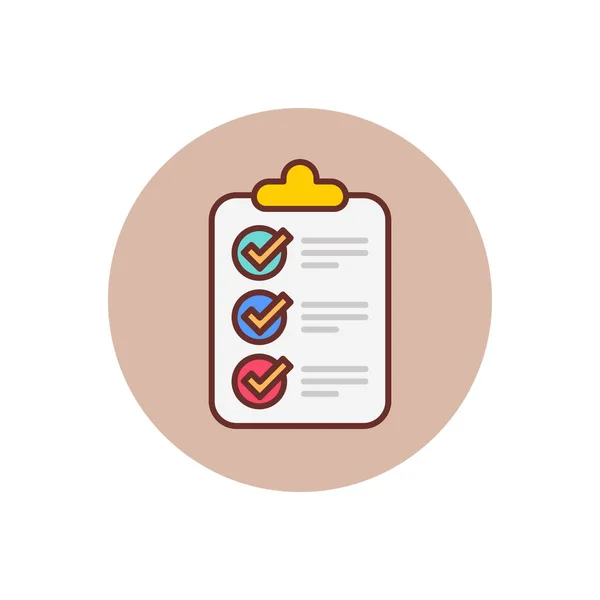 Checklist Icon Vector Logotype — 스톡 벡터