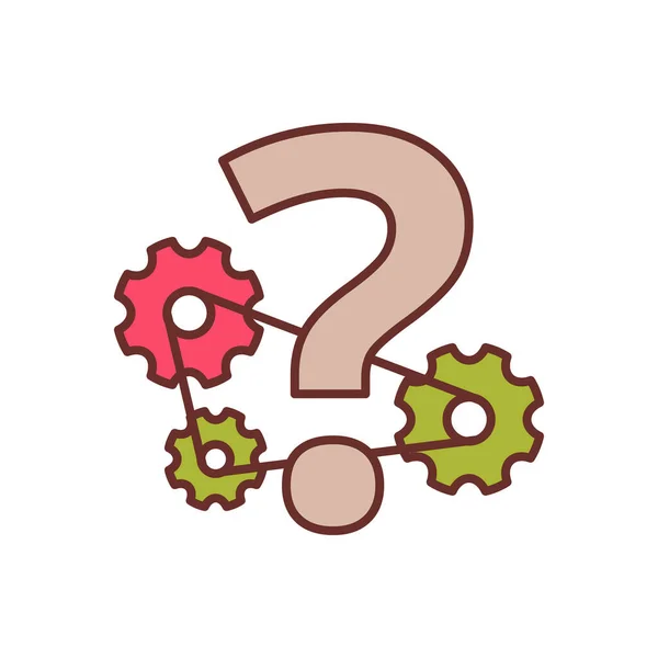 Question Setting Icon Vector Logotype — Stockvector