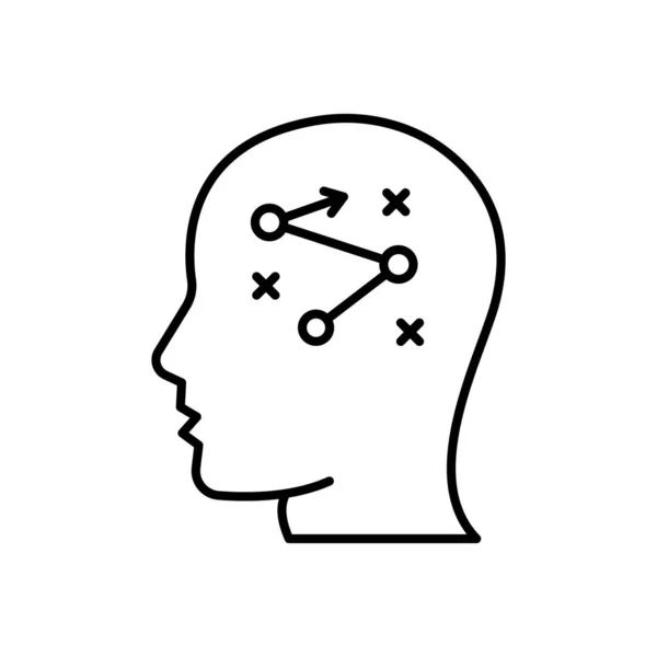 Strategic Thinking Icon Vector Logotype — Vetor de Stock