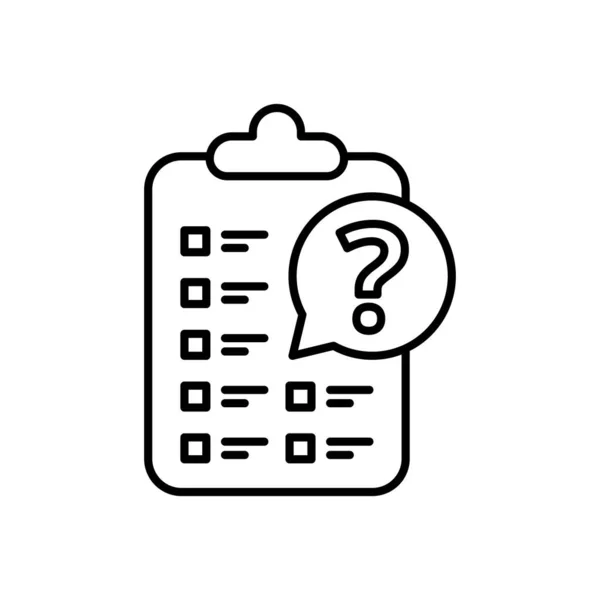 Questionnaire Icon Vector Logotype — Stock Vector