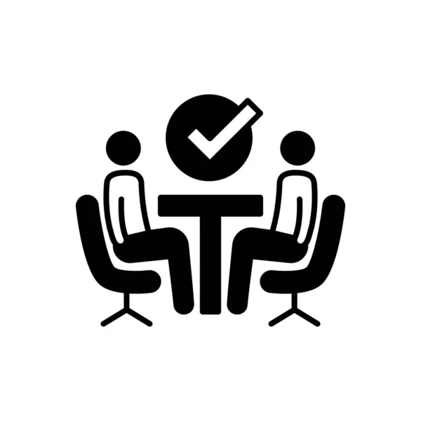 Business Agreement Icon Vector Logotype — Stok Vektör