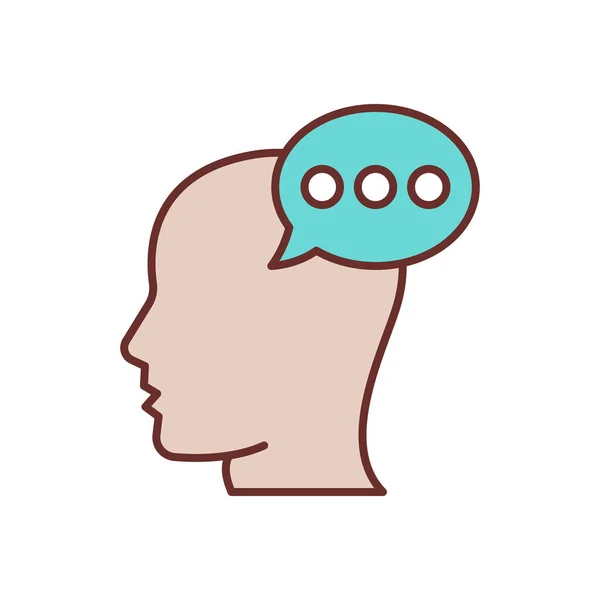 Mind Icon Vector Logotype — Vetor de Stock