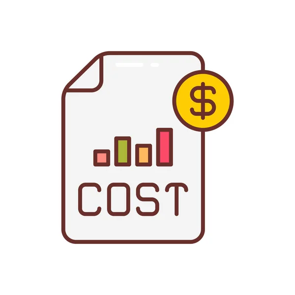 Cost Statement Icon Vector Logotype — Διανυσματικό Αρχείο
