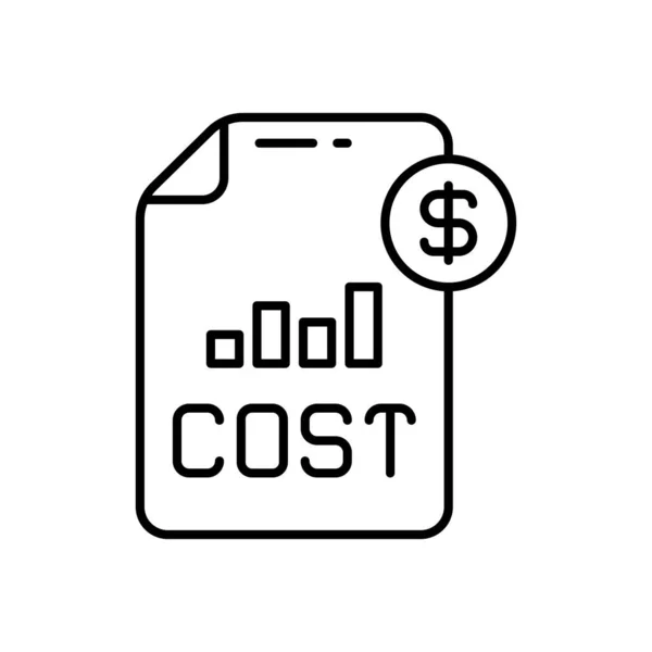 Cost Statement Icon Vector Logotype — Stock Vector