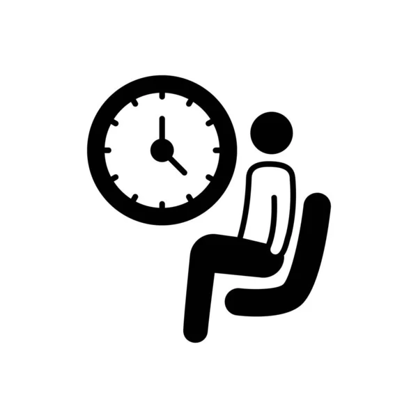 Waiting Icon Vector Logotype — Archivo Imágenes Vectoriales