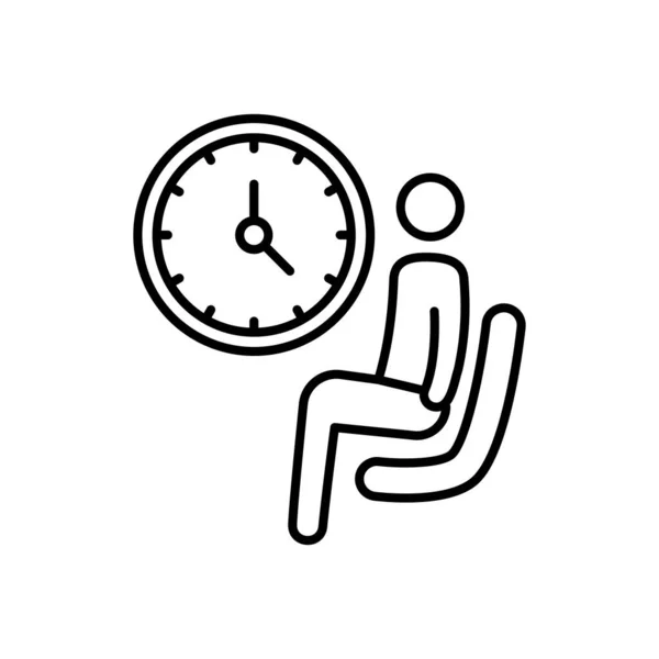 Waiting Icon Vector Logotype — Stock Vector