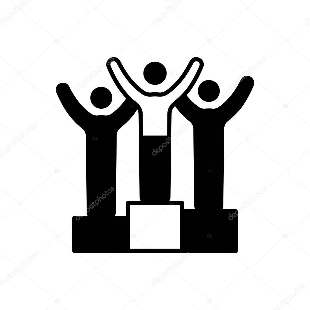 Business Winner icon in vector. Logotype