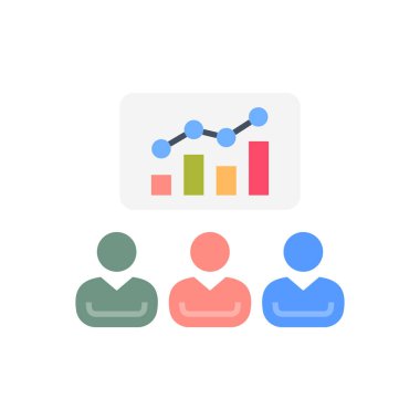 Vektör olarak sunum simgesi. Logotype