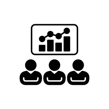 Vektör olarak sunum simgesi. Logotype