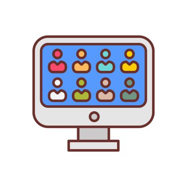 Vektörde simge ile buluşuyorum. Logotype