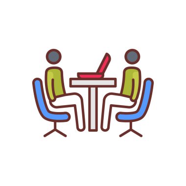 Vektör içinde röportaj simgesi. Logotype